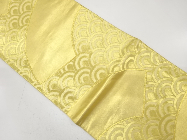 JAPANESE KIMONO / ANTIQUE FUKURO OBI / SILK / WOVEN JIGAMI PATTERN